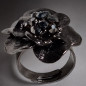 Bague Swarovski fleur Acier inox Taille 55+
