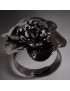 Bague Swarovski fleur Acier inox Taille 55+