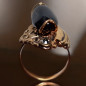 Bague Tourmaline Plaquée or Taille 54+