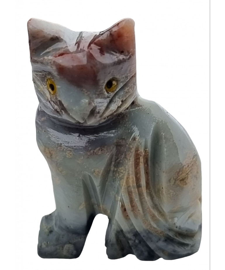 Figurine Onyx multicolore Chat bleu