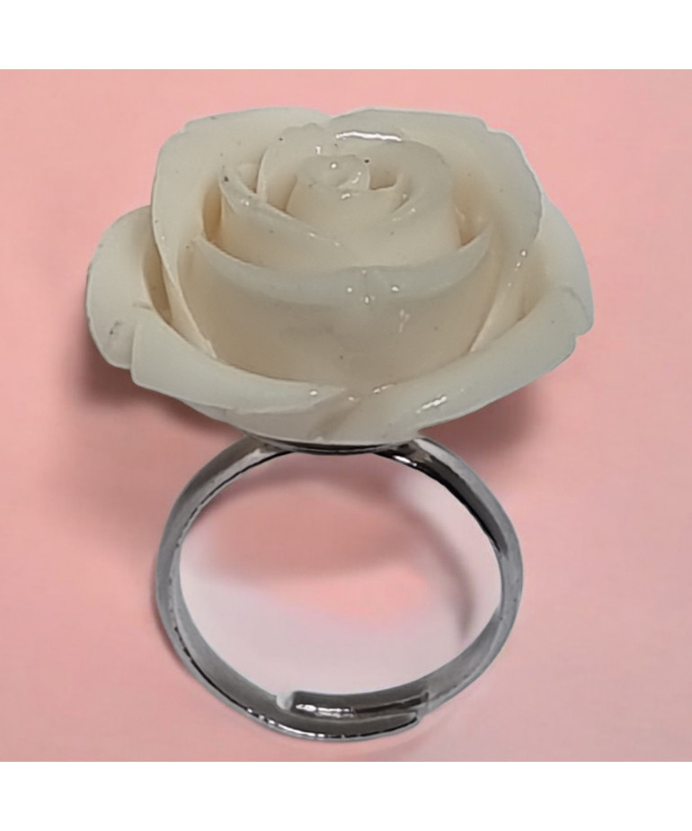 Bague Bakélite Fantaisie Fleur Taille 53+