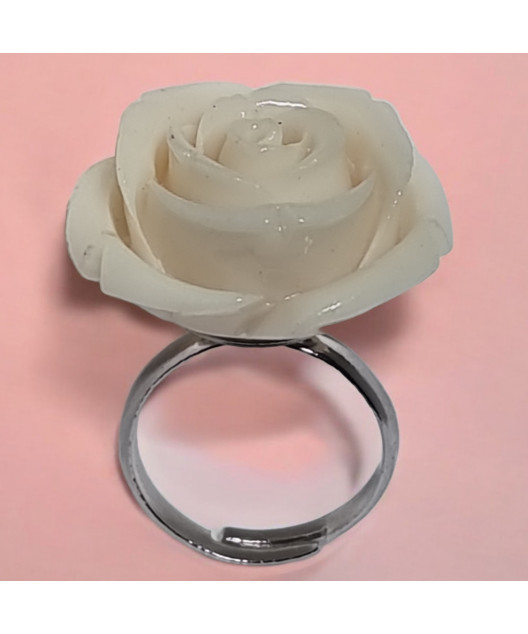 Bague Bakélite Fantaisie Fleur Taille 53+