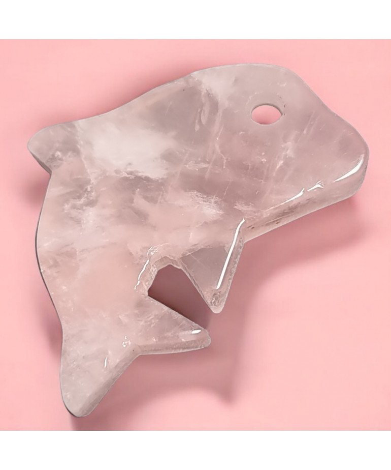 Pendentif Quartz rose Dauphin