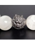 Bracelet Pierre de lune insert Dragon Pierres rondes 10mm