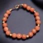 Bracelet Pierre de soleil reconstituée Pierres rondes 8mm avec fermoir
