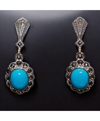 Boucles Turquoise baroque...