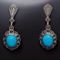 Boucles Turquoise baroque Argent 925