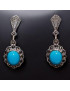 Boucles Turquoise baroque Argent 925