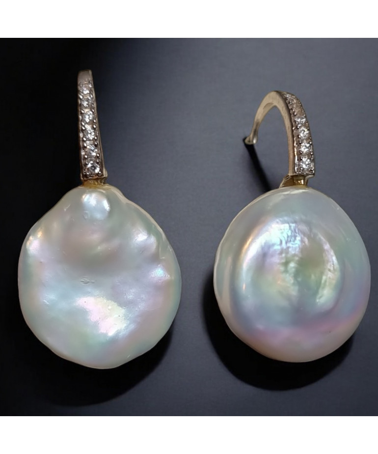 Boucles Perles d'eau douce Baroques Argent 925