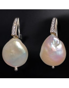 Boucles Perles d'eau douce Baroques Argent 925