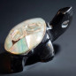 Pendentif Tortue Obsidienne & Nacre pm