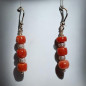 Boucles Corail Pendants Argent 925