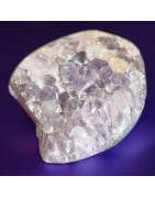 Géode Améthyste et Calcédoine 385g