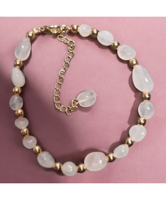 Bracelet Quartz rose avec...