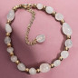 Bracelet Quartz rose avec fermoir doré