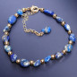 Bracelet Lapis-lazuli avec fermoir doré