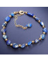 Bracelet Lapis-lazuli avec fermoir doré