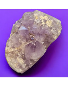 Géode Améthyste et Calcédoine 385g