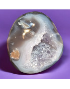 Géode Améthyste et Agate fleur 180g