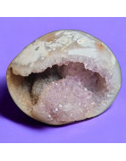 Géode Améthyste et Agate fleur 181g