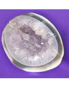 Géode Améthyste et Agate fleur 68g