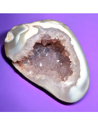 Géode Améthyste et Agate fleur 138g