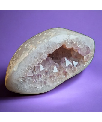 Géode Améthyste et Agate 193g