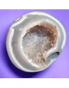 Géode Améthyste et Agate Fleur 91g