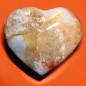 Cœur Agate fleur et Calcédoine 123g