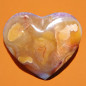 Cœur Agate fleur et Géode d'Améthyste 104g
