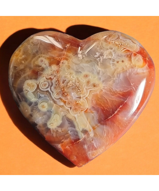Cœur Agate fleur 410g