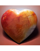 Cœur Agate de feu 225g