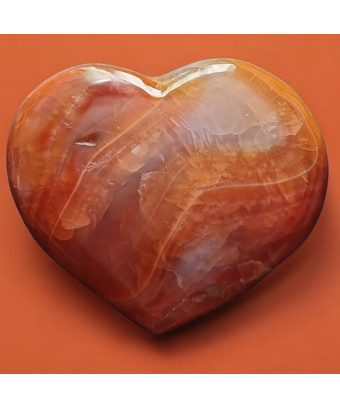 Cœur Agate de feu 274g