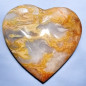 Cœur Agate fleur et Calcédoine 388g