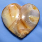 Cœur Agate Calcédoine et géode Améthyste 209g