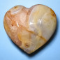 Cœur Agate Calcédoine et géode Améthyste 209g