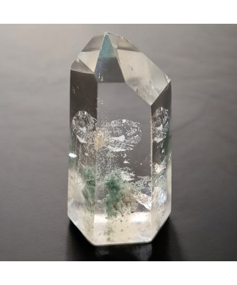 Cristal de roche Chlorite Pointe Monoterminée 37g