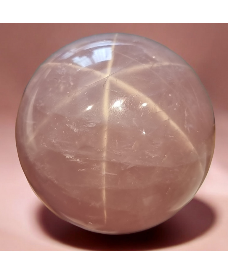 Boule Quartz rose étoilé 399g