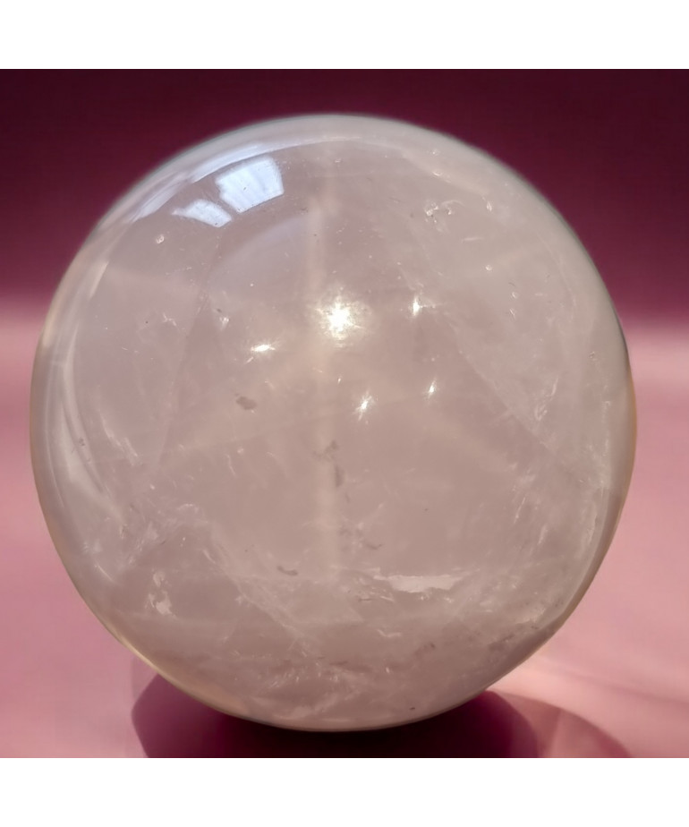 Boule Quartz rose étoilé 326g