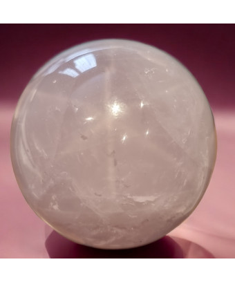 Boule Quartz rose étoilé 187g