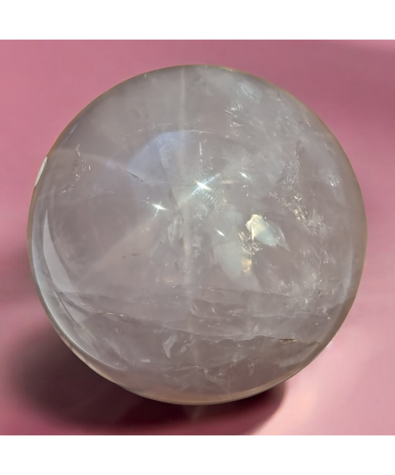 Boule Quartz rose étoilé 492g