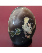 Menhir Calcédoine et Agate fleur 741g
