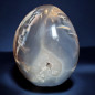 Menhir Agate du Botswana et géode de quartz 547g