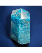 Obélisque Apatite bleue 61g