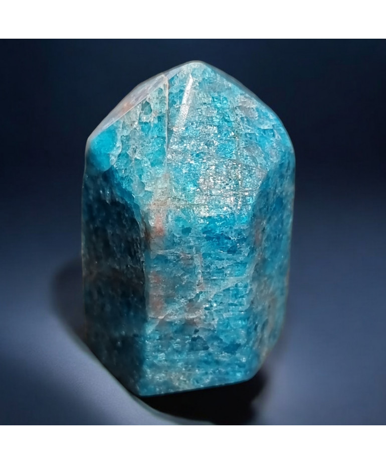 Obélisque Apatite bleue 89g