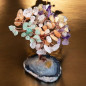 Arbre du bonheur Améthyste Cristal de roche Quartz rose Aventurine verte et orange et Citrine  10cm