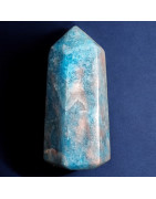 Obélisque Apatite bleue 79g
