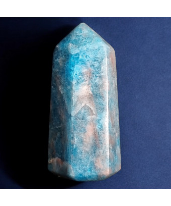 Obélisque Apatite bleue 79g