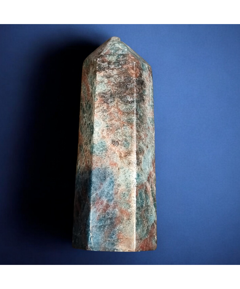 Obélisque Apatite bleue 219g