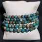 Bracelet Opale bleue Pierre rondes (s)